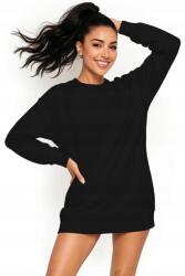 B&C Collection Női oversize pulóver, divatos, pamut melegítő ruha, XXL, fekete