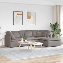 vidaXL Canapea modulara cu taburet si perne, textil, gri taupe GartenMobel Dekor (3321302) Canapea