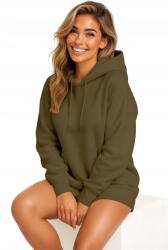 JHK Női Oversize Kapucnis Melegítő Pulóver Pamut Khaki XXL