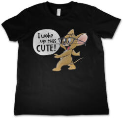 HYBRIS детска тениска Tom and Jerry - I Woke Up This Cute - BK - HYBRIS - WB-12-TJ050-DTG-BK