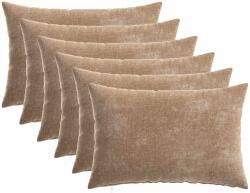 vidaXL Husa pentru perna 6 pcs HEERLEN Maro 30 x 50 cm GartenMobel Dekor (907798) Lenjerie de pat