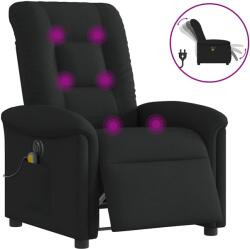 vidaXL Fotoliu electric de masaj rabatabil, negru, textil GartenMobel Dekor (3303246)