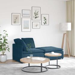 vidaXL Canapea modulara cu taburet si perne, catifea, albastru GartenMobel Dekor (3321218) Canapea