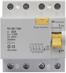 Total Green Intrerupator Automat Diferential 4P 40A 30mA (1031.1040)