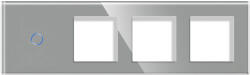 Luxion Panou Intrerupator Simplu cu Touch si 3 Prize Din Sticla LUXION SmartElectro IntelligentHouse (LX-GP1000GY-FL)