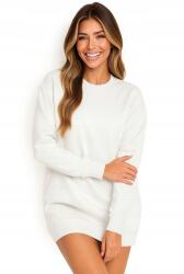 B&C Collection Női Pulóver Oversize Divatos Melegítő Ruha Pamut XL Fehér
