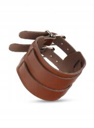ALVIRO Bőr csuklópánt széles, állítható 28 cm Világos barna (BRA-1035-ECO-BEG-28)