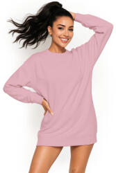 B&C Collection Női oversize pulóver, divatos, pamut melegítő ruha, L-es méret, rózsaszín
