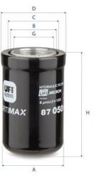 UFI Filtru, sistem hidraulic primar UFI 87.050. 00 (87.050.00)