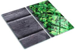 tulup Edzett üveg vágódeszka, Tulup, Menta, Fekete, 2x30x52 cm, 010010520010000050463 (010010520010000050463)