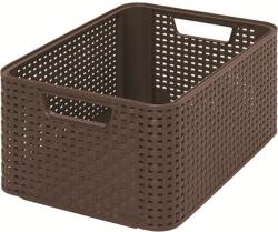 Keter Style M Méretű Rattan Kosár, 18L, Sötétbarna (03615-210-00)