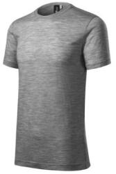 MALFINI Póló férfi Merino Rise 157 sötétszürke melírozott 2XL méret