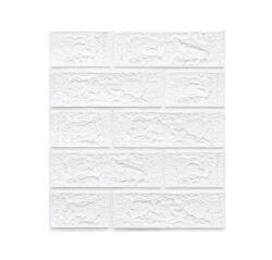 Flippy 10 db 3D tapétalap készlet, Flippy, 35 x 38 cm, vastagság 3 mm, polietilén, tégla modell, fedett felület 1, 33 nm, fehér (128819)