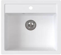 FERRO Stampo chiuvetă din granit 56x51 cm alb DRGS1/51/56WH (DRGS15156WH) Chiuveta