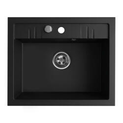 FERRO Mezzo II gránit mosogató 58x48 cm fekete DRGM1-48-58BM (DRGM14858BM)