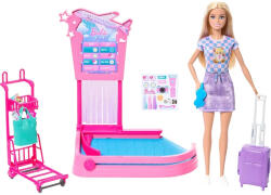 Mattel Barbie Malibu utazó baba reptéri kiegészítőkkel (JMJ49) - jatekbirodalom