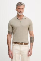Giorgio Armani póló férfi pamut - bézs XXL - answear - 33 990 Ft
