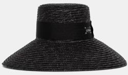 LE SH KA headwear LE SH KA széles karimájú kalap női Black Straw Veil - fekete L