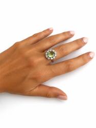 ElectraStore Inel Stralucitor Cu Piatra Verde Deschis Princess (1C5041)