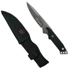 Depox Cutit de vanatoare DEPOX®, Chief Blade, otel inoxidabil, argintiu-negru, 24 cm, teaca cadou (1742)