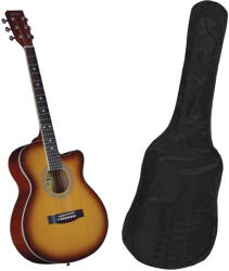 DEPOX Chitara clasica din lemn 95 cm, natur, husa nylon cadou (1765)