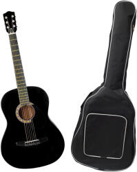 DEPOX Chitara clasica, 95 cm, lemn si husa inclusa, negru (1779)
