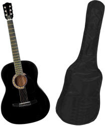 DEPOX Chitara clasica din lemn 95 cm, clasic black, husa nylon cadou (1760)