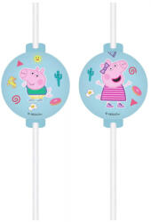 Nickelodeon Peppa papír szívószál, 4 db-os szett FSC Nr1