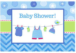  Baby Boy Shower meghívó 8 db-os Nr1