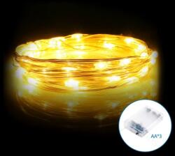 Aigostar LED-es fényfüzér 30x elemes vezetékkel karácsonyi Meleg szín 3M (307684)