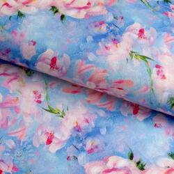  Pamutvászon SATIN STRETCH Peony roses