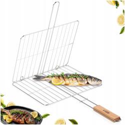 Artemis Grillrács Hús Halak Zöldség Kosár Zárható Acél Rács 33x29 cm (VD-489371)