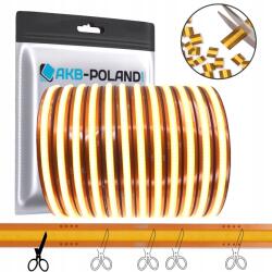 AKB-Poland Led szalag Cob 12V Neon 528 5M Tekercs Fehér Semleges Free Cut Bármilyen Vágás (COB-12V-FREECUT-NW-5M)