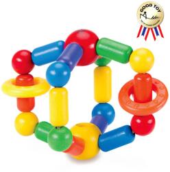 Wonderworld Zornăitoare din lemn cu inele Wonderworld (8851285111958)