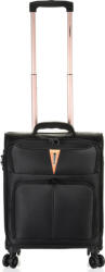 Diplomat Valiză De Călătorie Cabina Mică Colecția Veneția Material Textil Neagră Cu 4 Roți Înălțime 55 Cm (ZC6101) Valiza