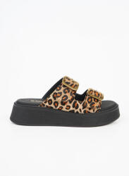 Ragazza Sandale de damă Flatforme din piele Leopard 01236 (01236)