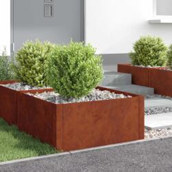vidaXL Margine pentru gazon 4 pcs 60 x 60 x 35 cm Otel Ruginit GartenMobel Dekor (8008930)
