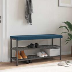 vidaXL Perna pentru banca Catifea albastru Adancime 35 cm GartenMobel Dekor (42043338)