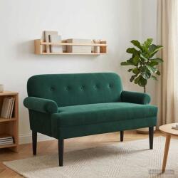 vidaXL Canapea cu capitonaj butonat Verde închis 120 x 66 x 78 cm GartenMobel Dekor (42041830)