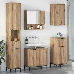 vidaXL Set de mobilier pentru baie 4 buc. Stejar Artizanal GartenMobel Dekor (3393122)