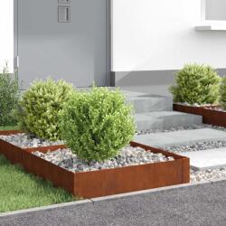 vidaXL Margine pentru gazon 4 pcs 60 x 60 x 20 cm Otel Ruginit GartenMobel Dekor (8008916)