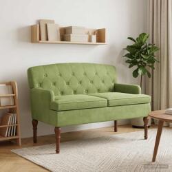vidaXL Canapea cu capitonaj butonat Verde deschis 111 x 65 x 79 cm GartenMobel Dekor (42041846)