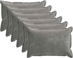 vidaXL Husa pentru perna 6 pcs HOUTEN Gri închis 50 x 70 cm GartenMobel Dekor (919536) Lenjerie de pat