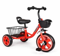  Tricicleta pentru copii 2 ani+, cu cos fata-spate, sa cu spatar si claxon, Rosu (TOYS-Trici-019-R)