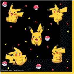  Pokémon Yellow Thunder szalvéta 16 db-os 33x33 cm (DPA30543) - eking