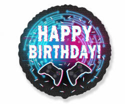  Happy Birthday Controller fólia lufi 46 cm (WP) (MLG314786) - eking