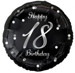  Happy Birthday 18 B&C Silver fólia lufi 36 cm (MLG154993) - eking