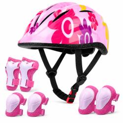 Fixato Set Protectie pentru Copii FIXATO 7 in 1, Casca pentru 3-8 ani, Genunchiere, Cotiere, Aparatori Incheieturi, pentru Bicicleta, Trotineta, Role, Marimea S, Roz (set-copii-3-roz-S)