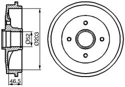 Bosch Tambur frana BOSCH 0 986 477 124 (0 986 477 124) - fixbox