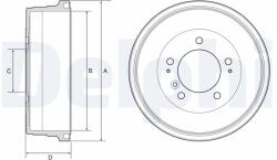 DELPHI Tambur frana DELPHI BF628 (BF628) - fixbox